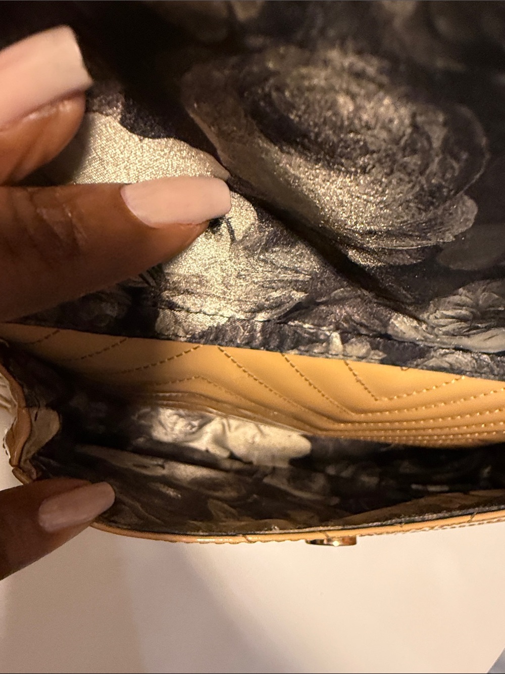 Ted Baker Tan Patent Quilted Shoulder Tote - Picture 8 of 13